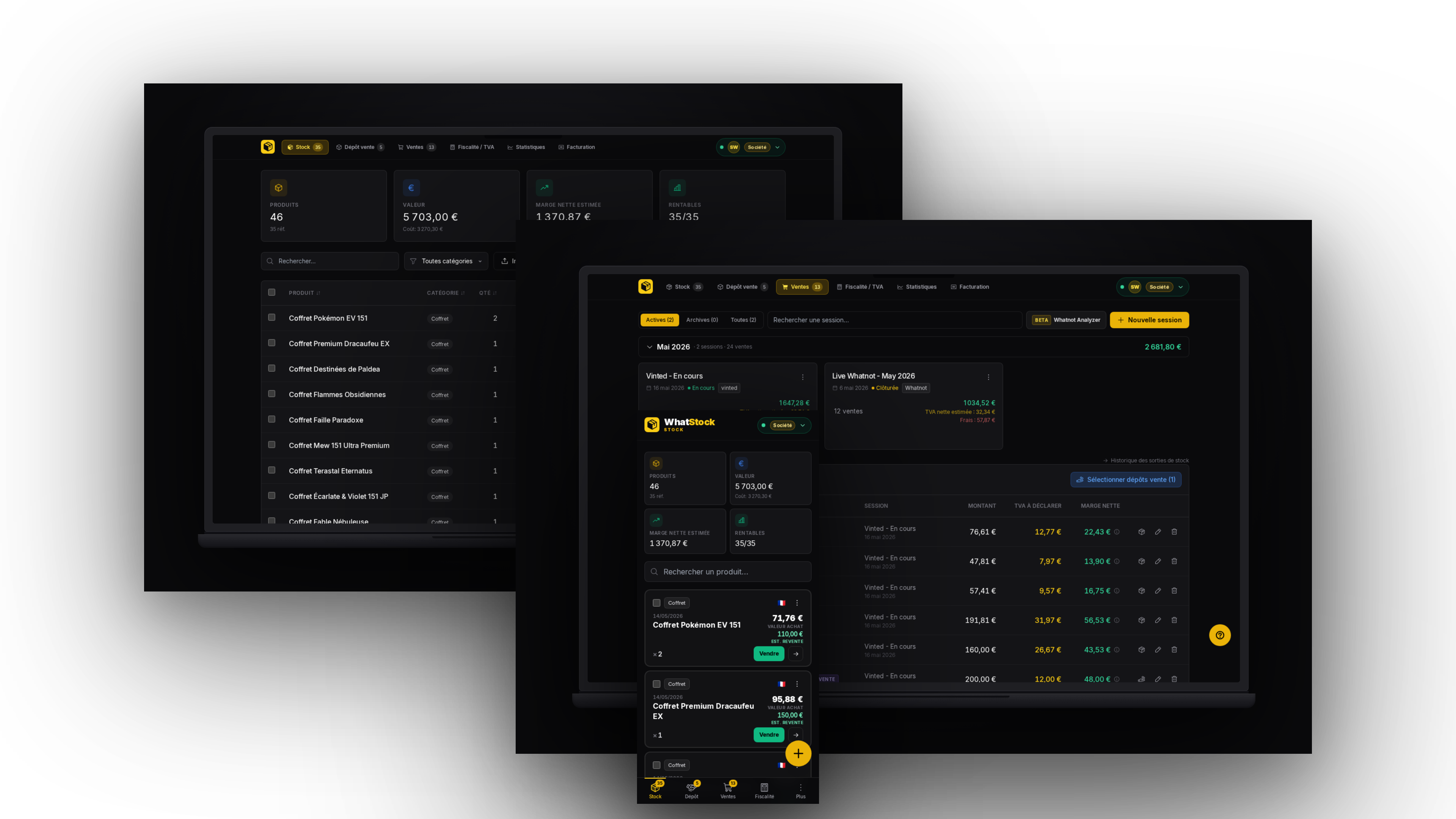 WhatStock - module dépôt-vente : suivi des items déposés et rachat post-vente